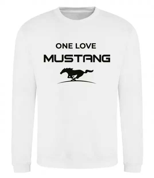 Світшот One love Mustang Білий фото
