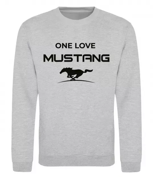 Світшот One love Mustang Сірий меланж фото