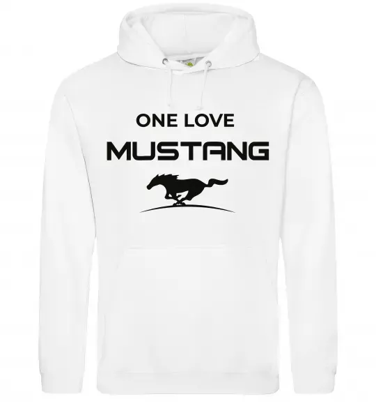 Чоловіча толстовка (худі) One love Mustang Білий фото