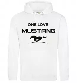 Чоловіча толстовка (худі) One love Mustang Білий фото
