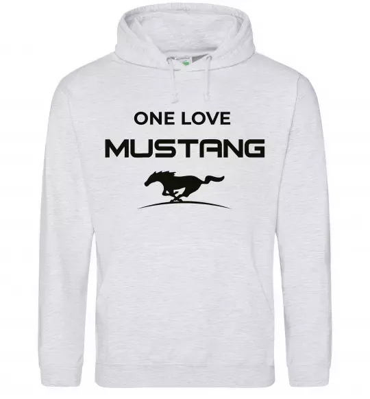 Чоловіча толстовка (худі) One love Mustang Сірий меланж фото