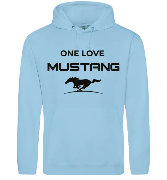 Мужская толстовка (худи) One love Mustang Голубой фото