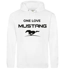 Жіноча толстовка (худі) One love Mustang Білий фото
