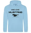 Женская толстовка (худи) One love Mustang Голубой фото