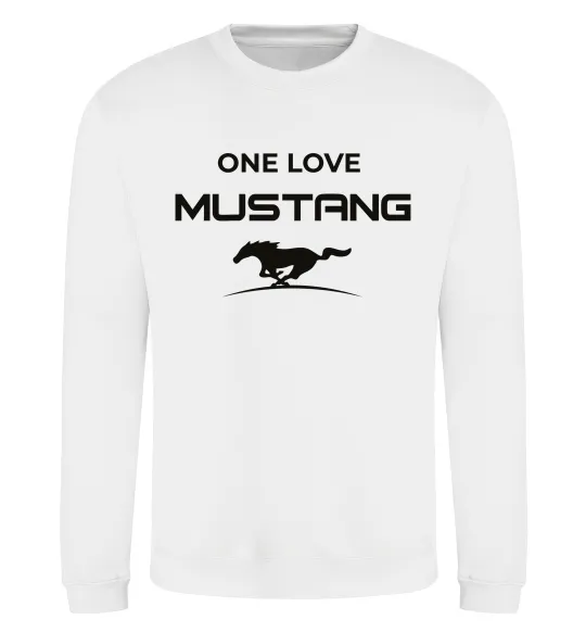 Свитшот One love Mustang Белый фото