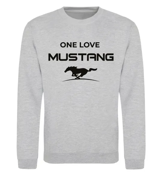 Свитшот One love Mustang Серый меланж фото