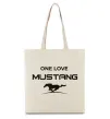 Эко-сумка One love Mustang Бежевый фото