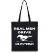 Эко-сумка Real men drive Mustang Черный фото