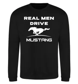 Свитшот Real men drive Mustang Черный фото