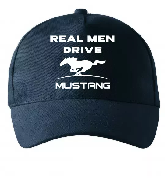 Кепка Real men drive Mustang Темно-синий фото