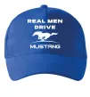 Кепка Real men drive Mustang Ярко-синий фото