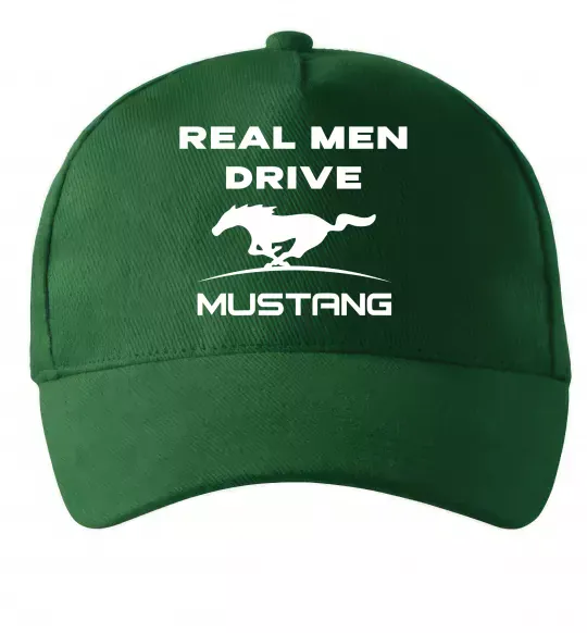 Кепка Real men drive Mustang Темно-зеленый фото