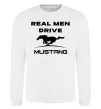 Свитшот Real men drive Mustang Белый фото