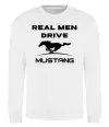 Світшот Real men drive Mustang Білий фото