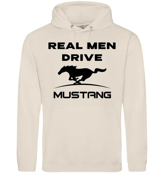 Мужская толстовка (худи) Real men drive Mustang Таш фото