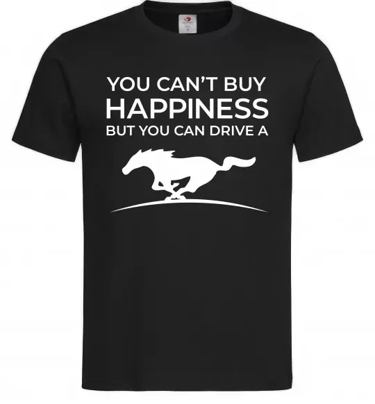 Мужская футболка Drive a Mustang Черный фото