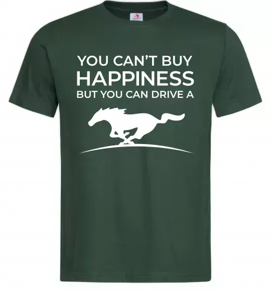 Мужская футболка Drive a Mustang Темно-зеленый фото