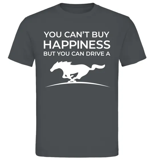 Мужская футболка Drive a Mustang Графит фото