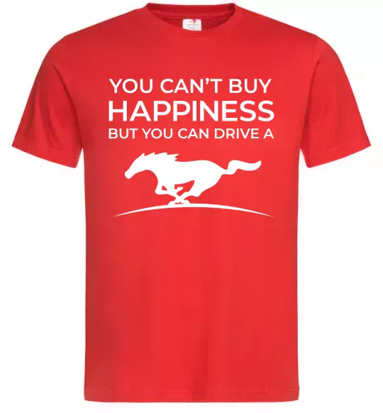 Мужская футболка Drive a Mustang Красный фото