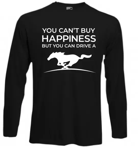 Лонгслів Drive a Mustang Чорний фото