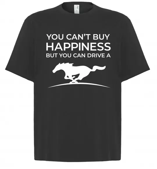 Футболка Оверсайз Drive a Mustang Черный фото