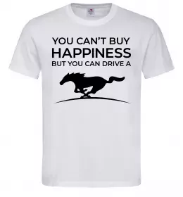 Мужская футболка Drive a Mustang Белый фото