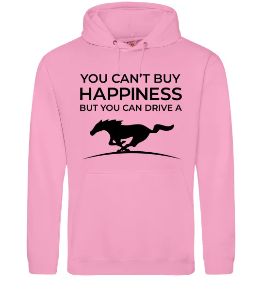 Мужская толстовка (худи) Drive a Mustang Розовый фото