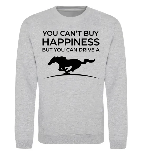 Свитшот Drive a Mustang Серый меланж фото