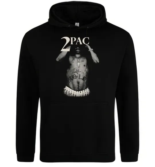 Чоловіча толстовка (худі) 2PAC Чорний фото