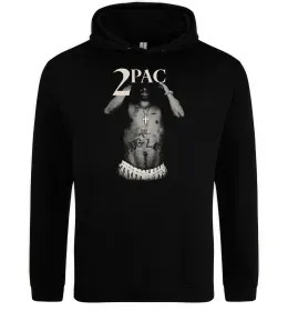 Женская толстовка (худи) 2PAC Черный фото