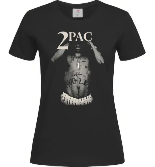 Женская футболка 2PAC Черный фото