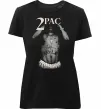 Жіноча преміум футболка 2PAC Чорний фото