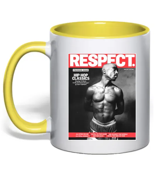 Чашка с цветной ручкой 2PAC Respect Солнечно желтый фото