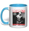 Чашка с цветной ручкой 2PAC Respect Голубой фото
