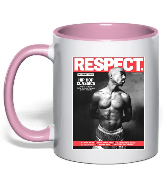 Чашка с цветной ручкой 2PAC Respect Нежно розовый фото