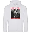 Чоловіча толстовка (худі) 2PAC Respect Сірий меланж фото