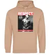 Женская толстовка (худи) 2PAC Respect Песочный фото