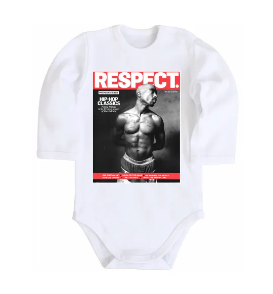 Детский боди 2PAC Respect Белый фото