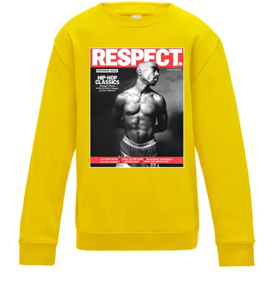 Детский Свитшот 2PAC Respect Солнечно желтый фото