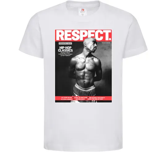 Дитяча футболка 2PAC Respect Білий фото
