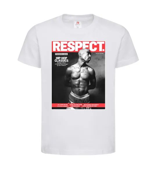 Дитяча футболка 2PAC Respect Білий фото