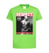 Дитяча футболка 2PAC Respect Лаймовий фото