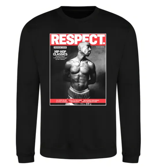 Свитшот 2PAC Respect Черный фото