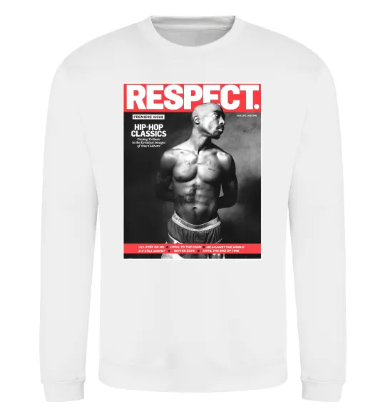 Свитшот 2PAC Respect Белый фото