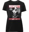Жіноча преміум футболка 2PAC Respect Чорний фото
