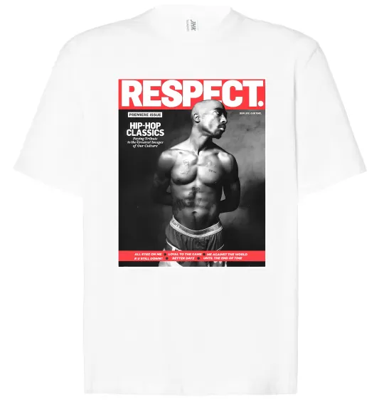 Футболка Оверсайз 2PAC Respect Білий фото
