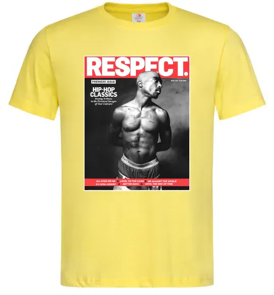Мужская футболка 2PAC Respect Лимонный фото