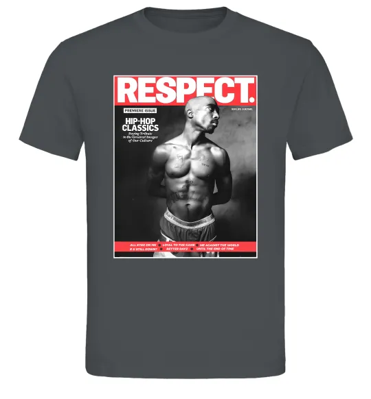 Мужская футболка 2PAC Respect Графит фото