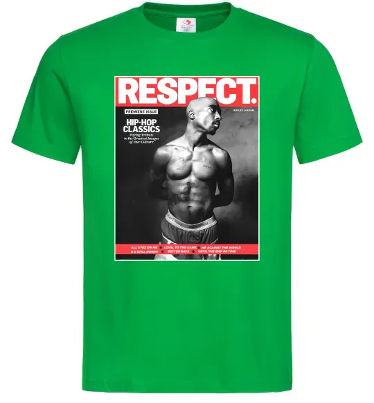 Мужская футболка 2PAC Respect Зеленый фото