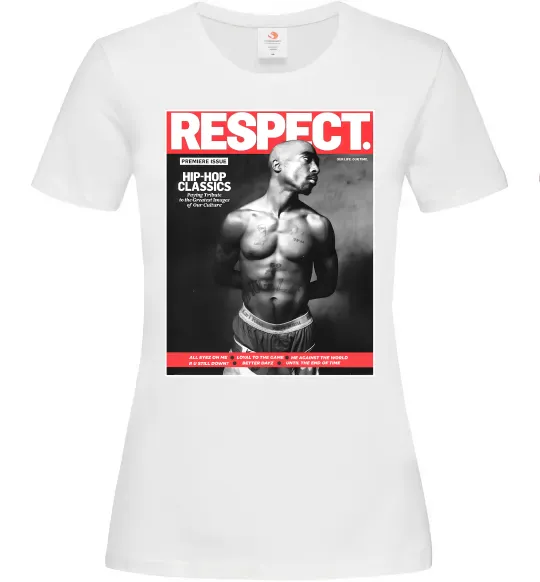 Женская футболка 2PAC Respect Белый фото